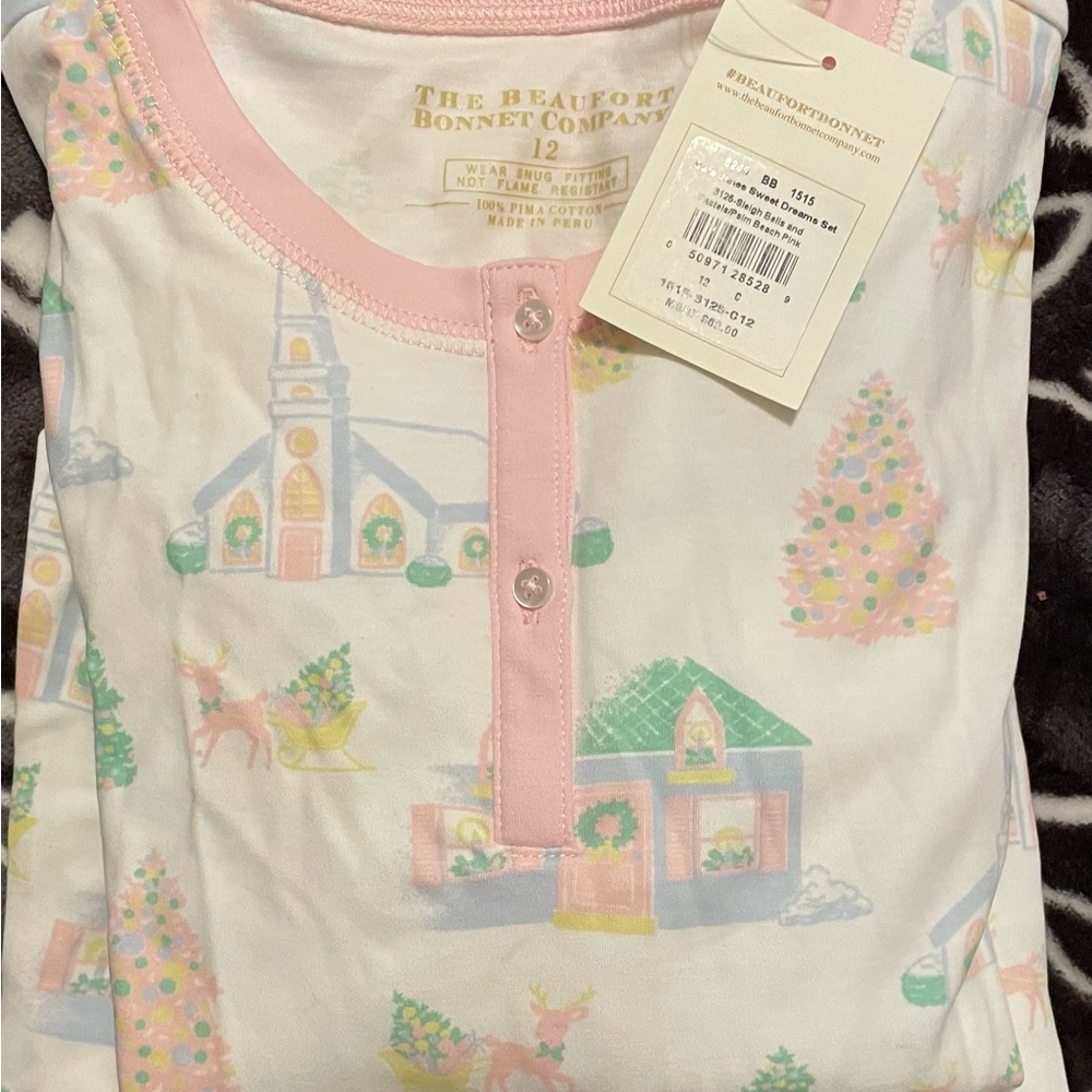 NWT Beaufort Bonnet Christmas Pajamas Girls 12